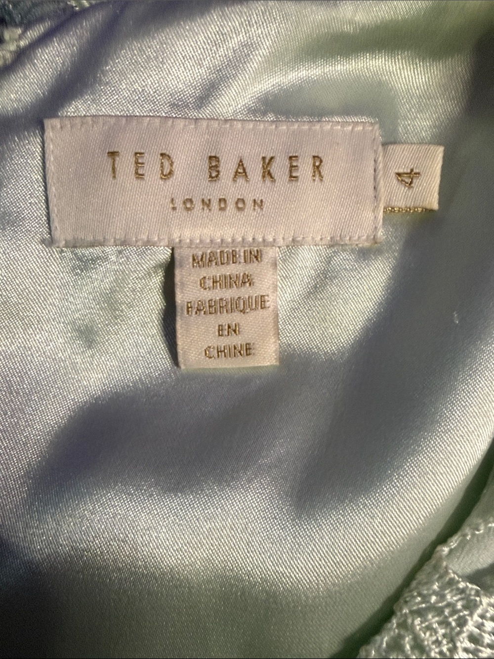 Ted Baker Raenna Mint Green Lace Sheath Dress 4 Elegant Cocktail Wedding Guest - Picture 4 of 14